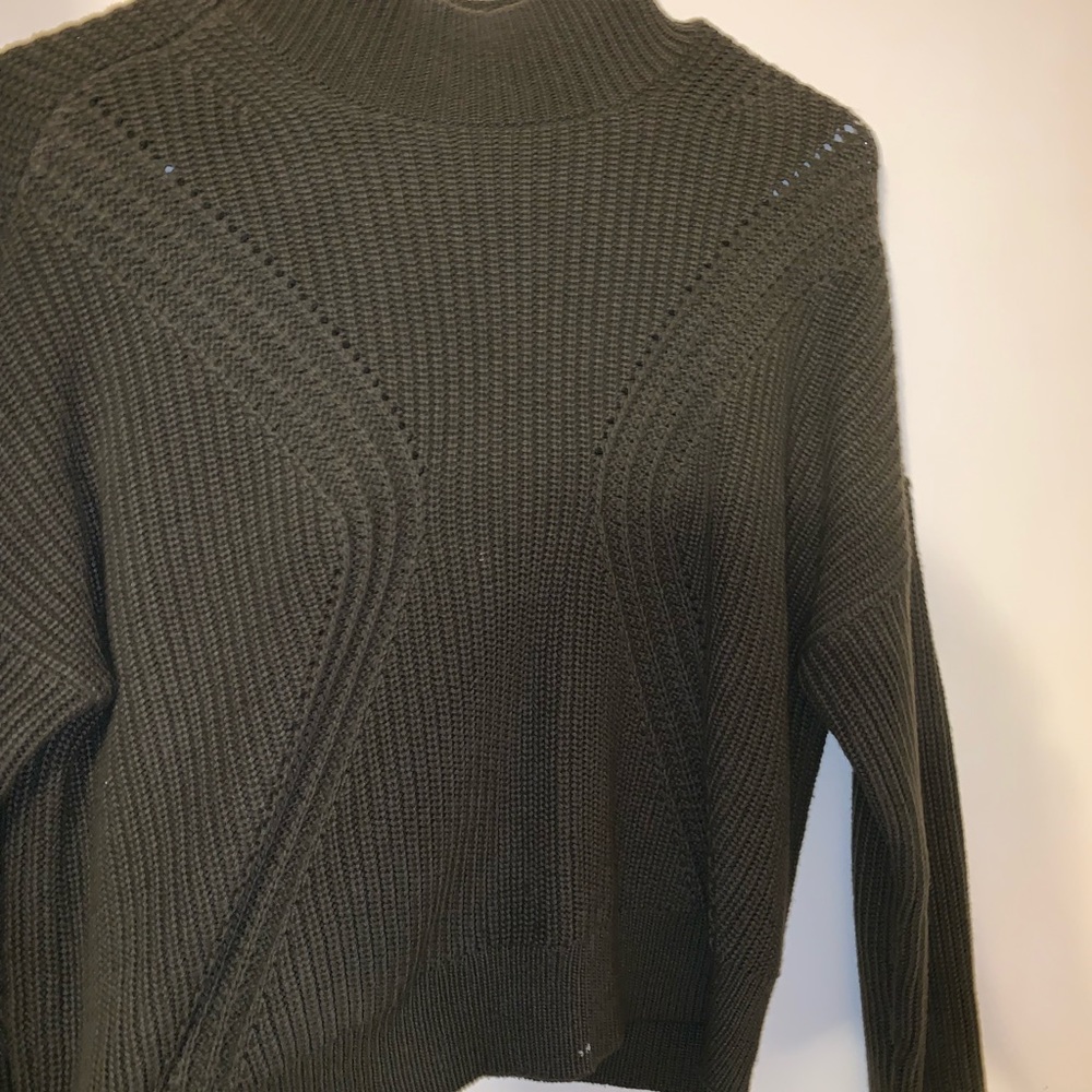 Olive Green Turtleneck Sweater